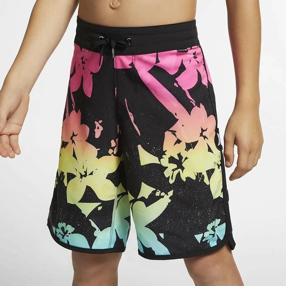 Hurley Kids' Boys' Youth Phantom Rainforest 16" Boardshorts - Black